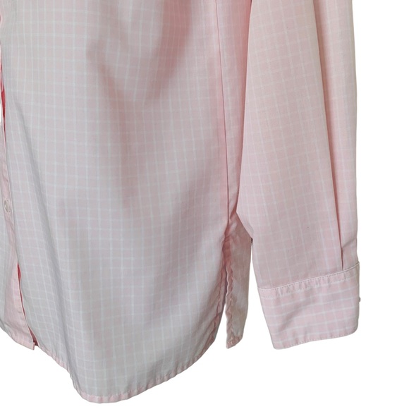 Foxcroft Wrinkle Free Pink Check Shirt Sz 4 - Picture 4 of 6